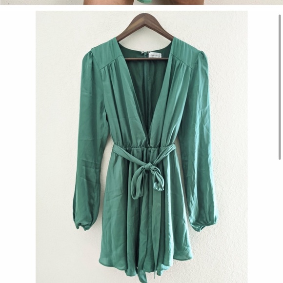 Lovers + Friends Long Sleeve Green  Ivy Dress - Picture 2 of 4